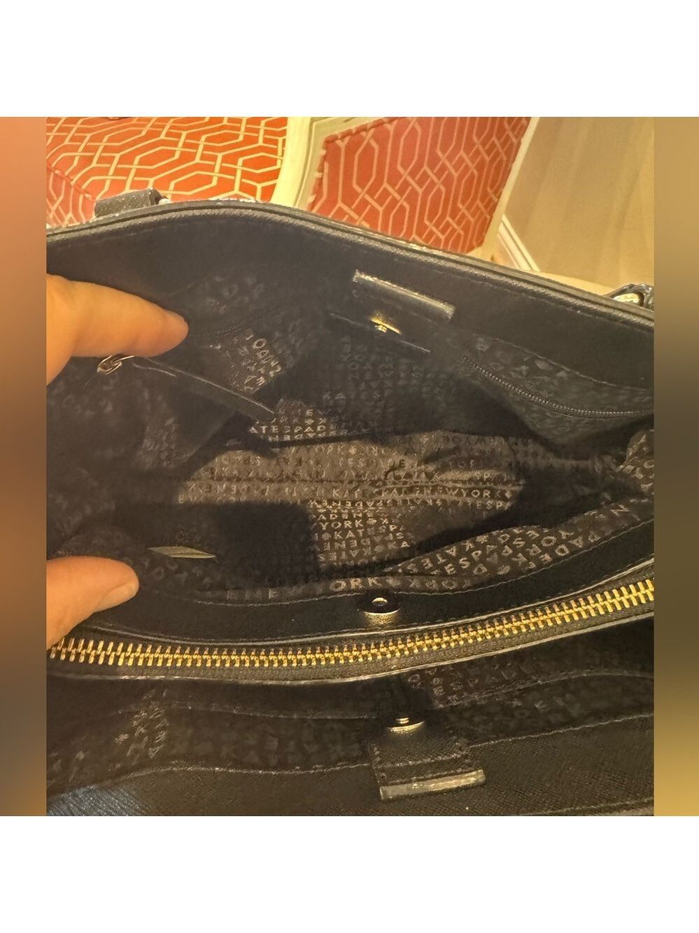 Kate Spade - Laurel Way Evangelie Satchel - EUC - Black Saffiano- Two Way Bag - Picture 8 of 12